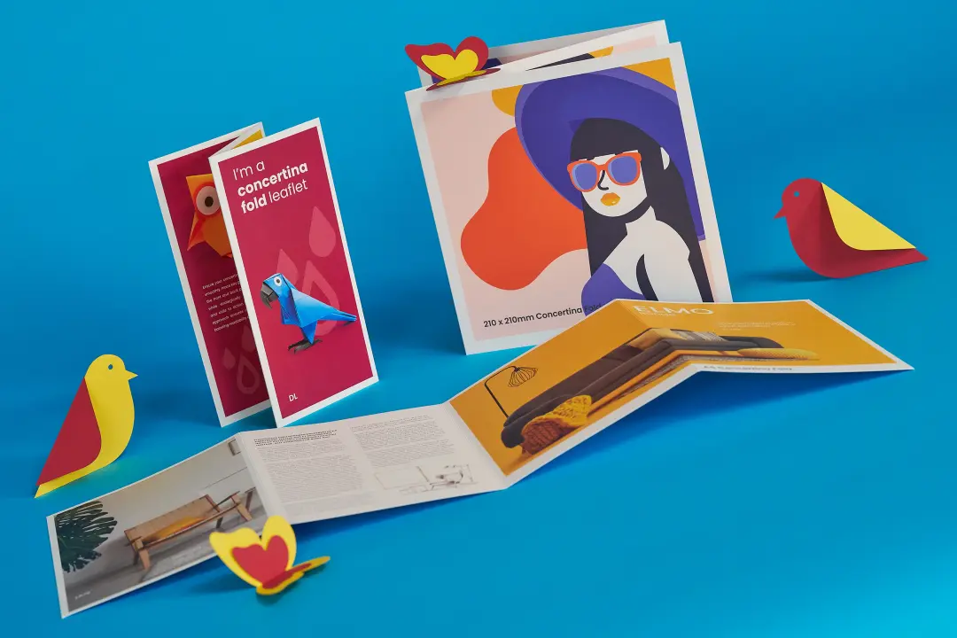 A3 LEAFLETS 250GSM Tri-Concertina Folds Glossy
