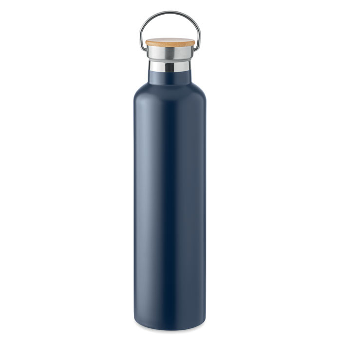 Helsinki 1L Vacuum Flask with Natural Bamboo Lid.
