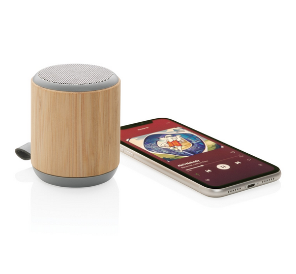 Bamboo and fabric 3W wireless speaker