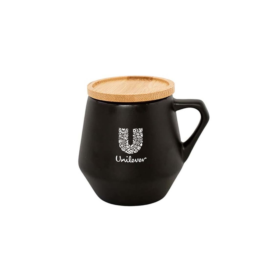 SEVILLA - eco-neutral Ceramic Mug with Bamboo Lid - Dark Green