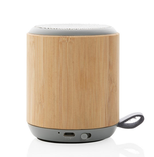Bamboo and fabric 3W wireless speaker
