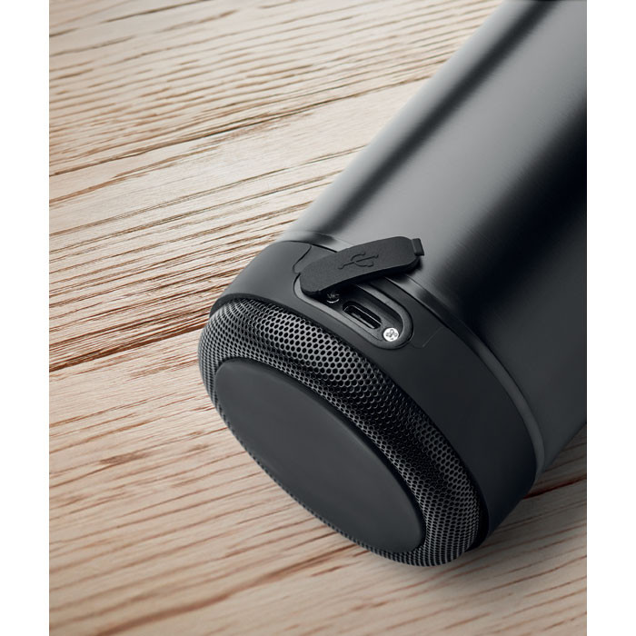 Musey 500ml Insulated Bottle with Wireless Speaker Handle.