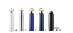 Helsinki 1L Vacuum Flask with Natural Bamboo Lid.