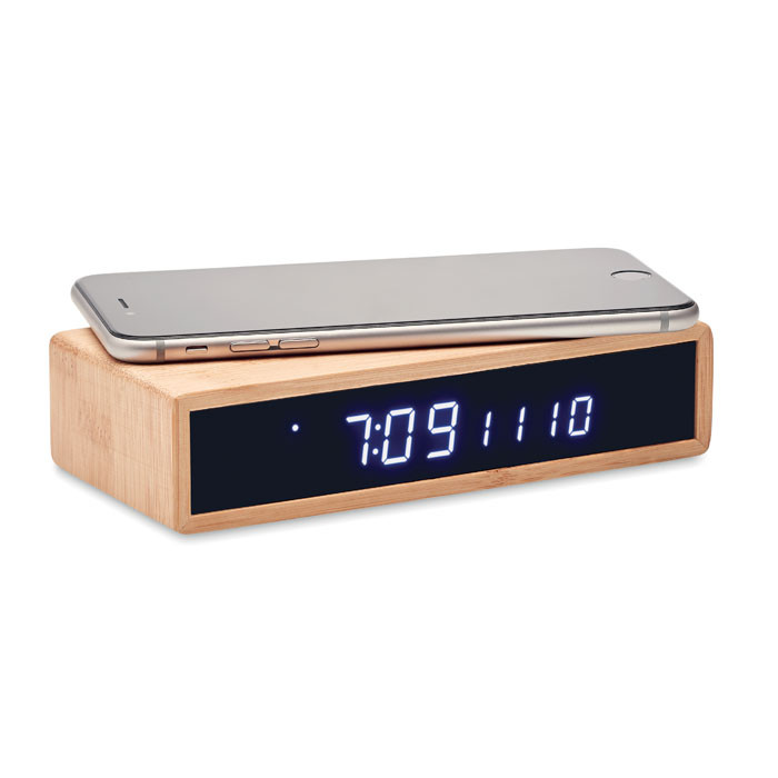 Moro Wireless charger with clock/temp.
