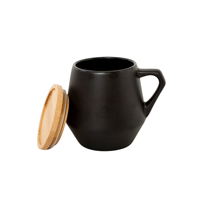 SEVILLA - eco-neutral Ceramic Mug with Bamboo Lid - Dark Green