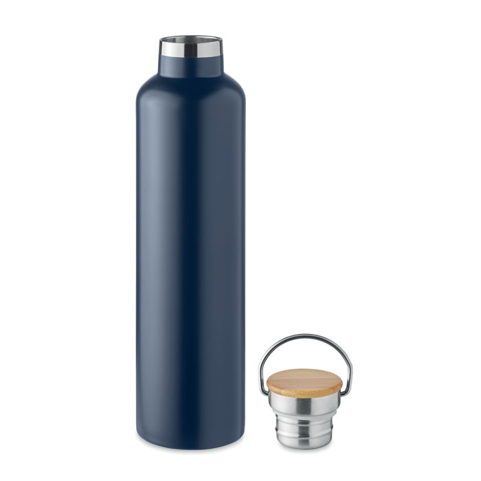 Helsinki 1L Vacuum Flask with Natural Bamboo Lid.