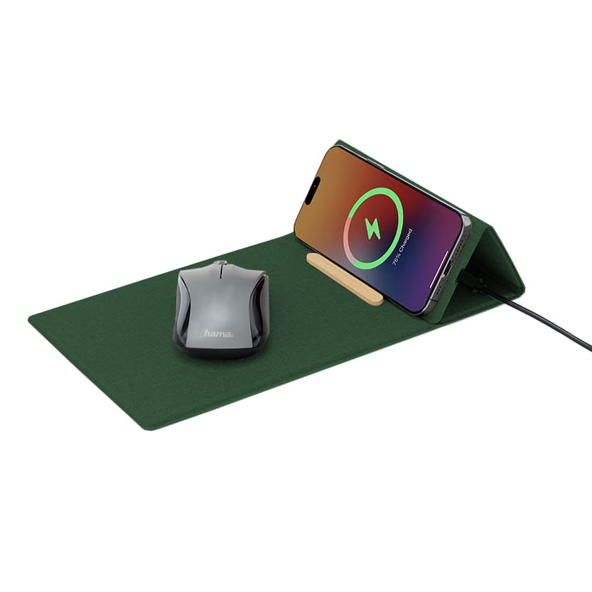 BLACE - CHANGE ZERO Recycled PU 15W Wireless Mousepad & Desk Organizer