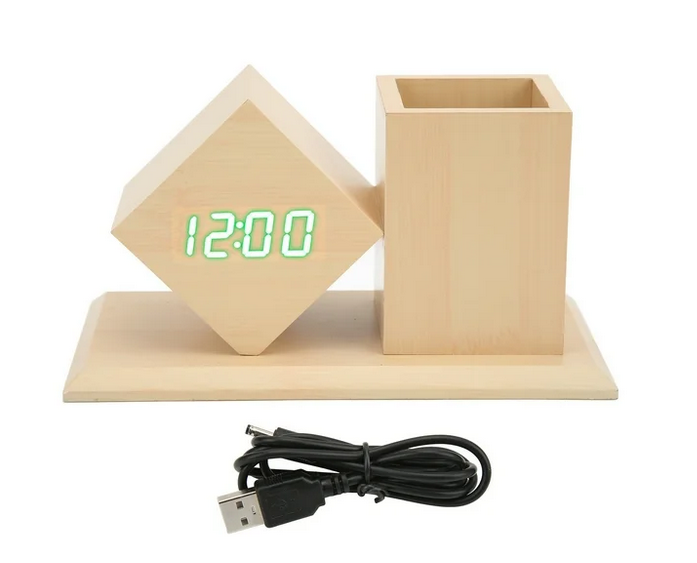 Lancoon Digital Alarm Clock & Desk Organizer