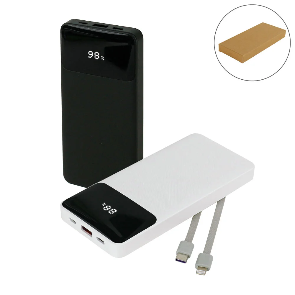 Malta Powerbank with Built-in Cables & LED Screen