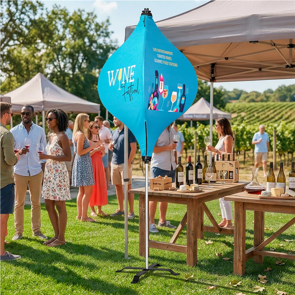 Lantern Banner with Light Weight Cross Base