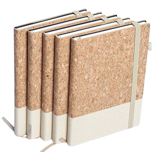 Denki Linen- Cork Notebook
