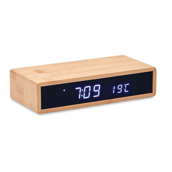 Moro Wireless charger with clock/temp.