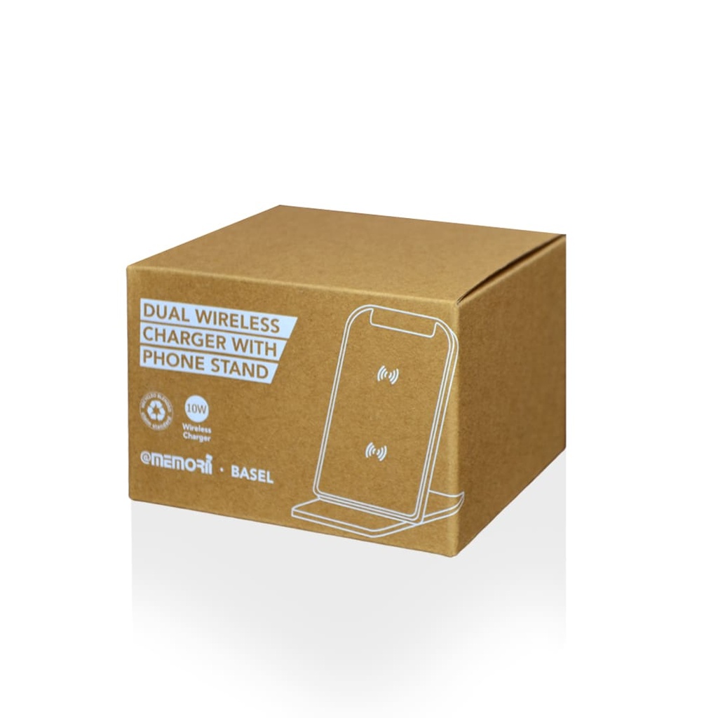 BASEL Wireless Charger Phone Stand - White