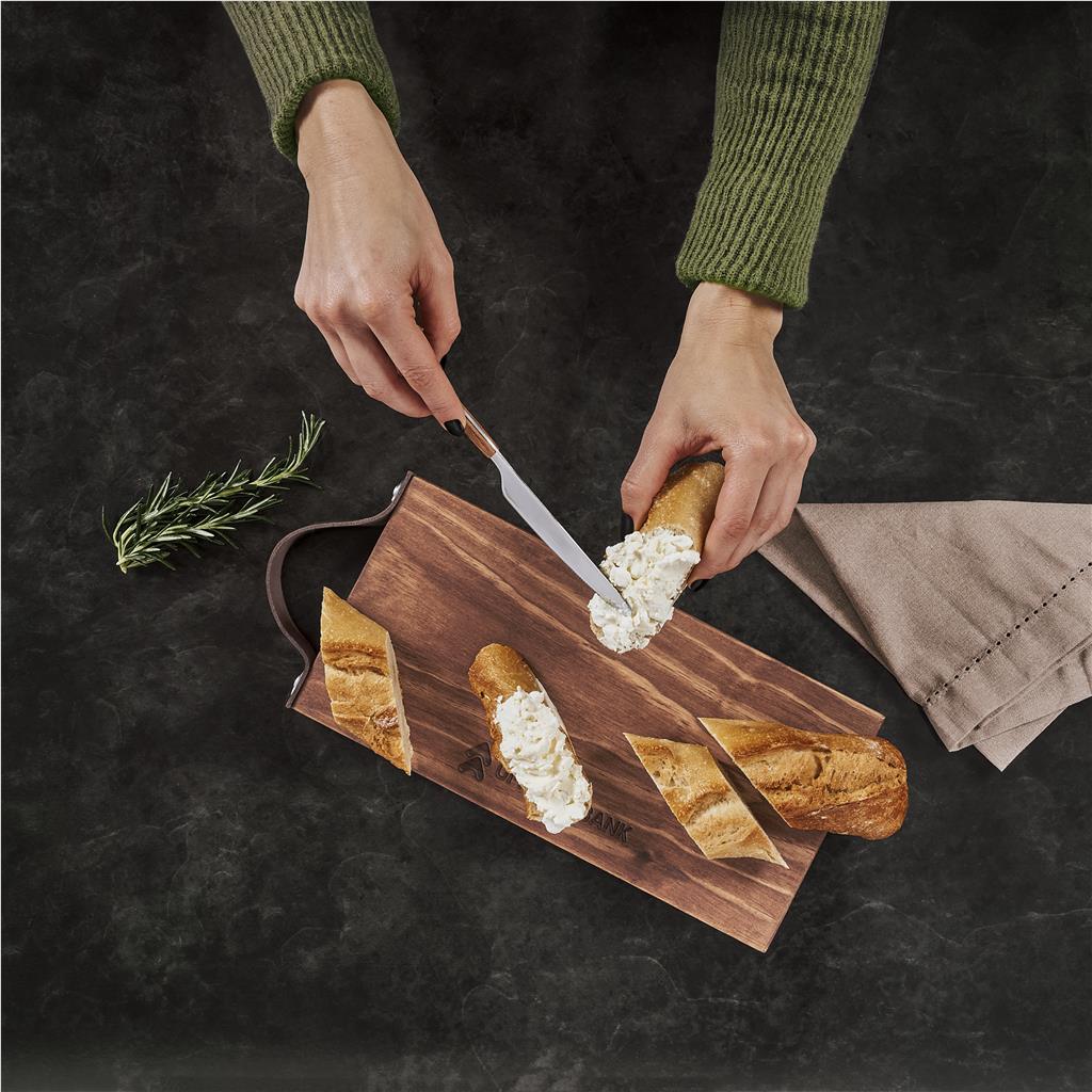 Serendipio Small Team Time Wooden Tray with Leather Strap