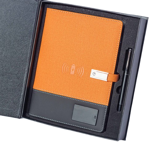 LampOn-8000mAh Wireless Charging Power Bank Table Lamp Notebook Set A5 Size