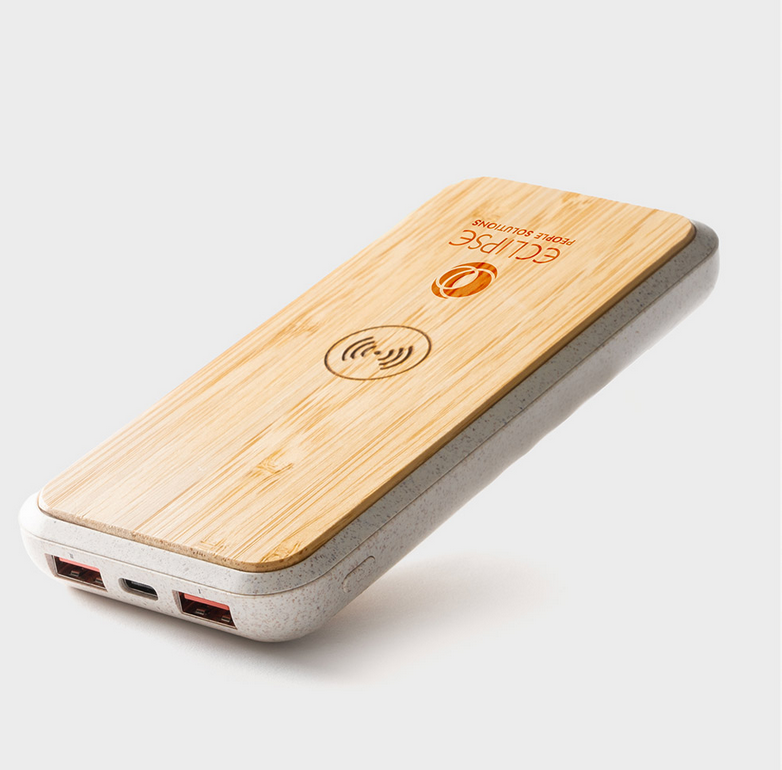 Eco-Conscious Bamboo Power Banks