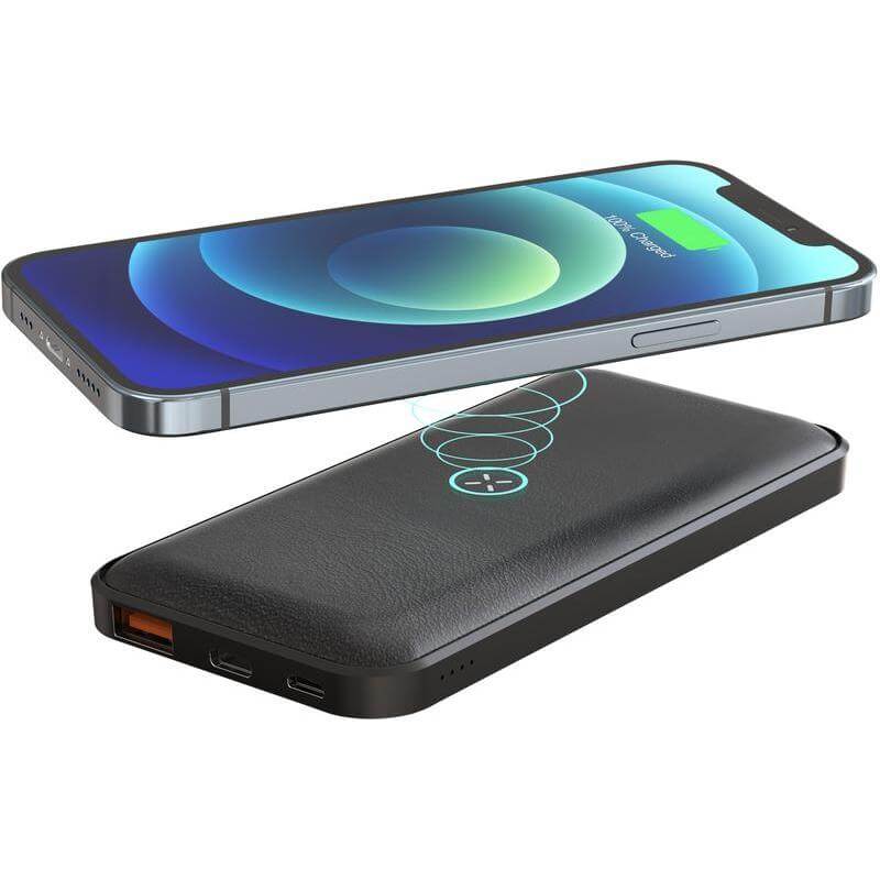 TPB 1140 ALBECK - Recycled Leather 10000mAh PD Powerbank - Black