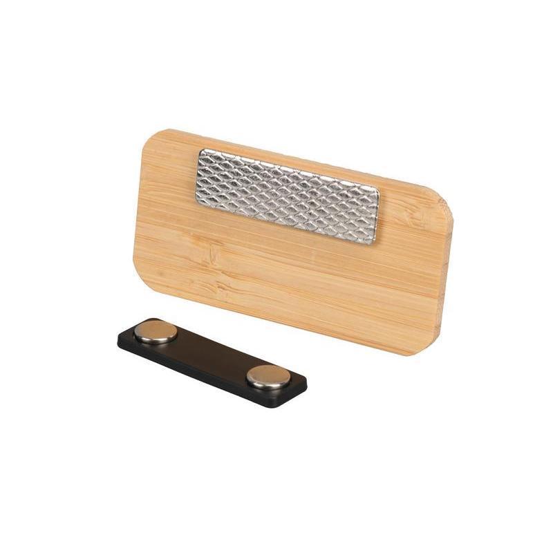 Bamboo Name Badge with Magnet