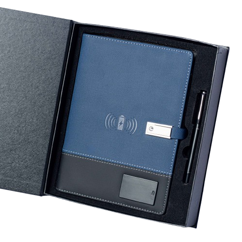 LampOn-8000mAh Wireless Charging Power Bank Table Lamp Notebook Set A5 Size