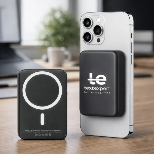 MagSafe Wireless Powerbank, Light-Up Logo, 15W Fast Charging, 8K mAh