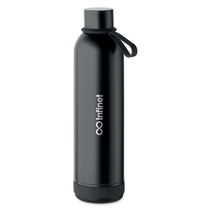 Musey 500ml Insulated Bottle with Wireless Speaker Handle.